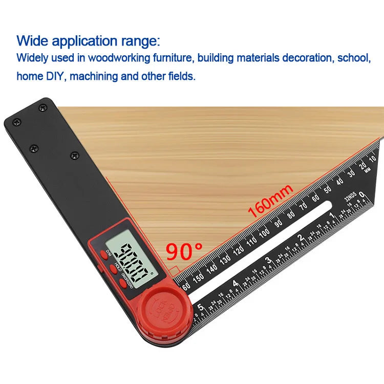 Digital Angle Rulers Gauges Tri Square Sliding T-Bevel Square Level Measuring Tool Wooden Marking Gauge Protractor