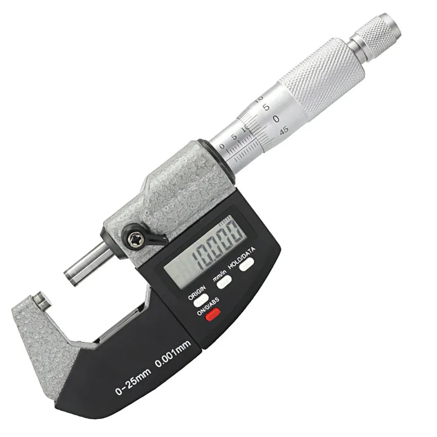 IP54 0.001mm Electronic Outside Micrometer 0-25mm Digital Micrometer Caliper Gauge Meter Micrometer Carbide Tip Measure Tools