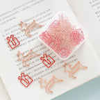 MINKYS Kawaii 10pcs/lot Strawberry Lemon Carrot Metal Paper Clip Christmas Song Decorative Bookmark Binder Clips Stationery