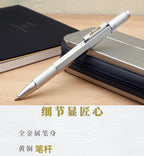 WANCHER Ballpoint Pen Original Hexagon Brass Metal Rotary Black 0.5mm Refill Replaceable W1558 Office School Stationery