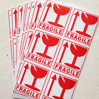 120pcs 80*90mm Warning Shipping Label Fragile Products Box Sticker