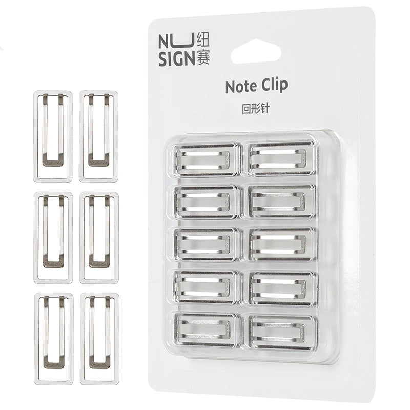 Nusign Paper Clip Silver Color Metal Document Binding Note Clips Bookmark Office Supplies