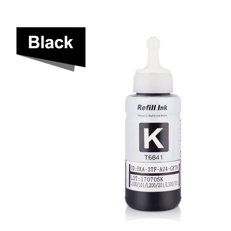 Dye Ink For Epson L100 L110 L120 L132 L210 L310 L365 L380 L382 L486 L550 L800 L805 L1300 L1455 ET-2500 ET-2650 (4 color options)