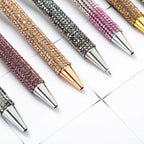 Ballpoint Pen Luxury Rhinestone Cute Wedding Rose Gold Metal Stationery School Office Supply High Quality Pens