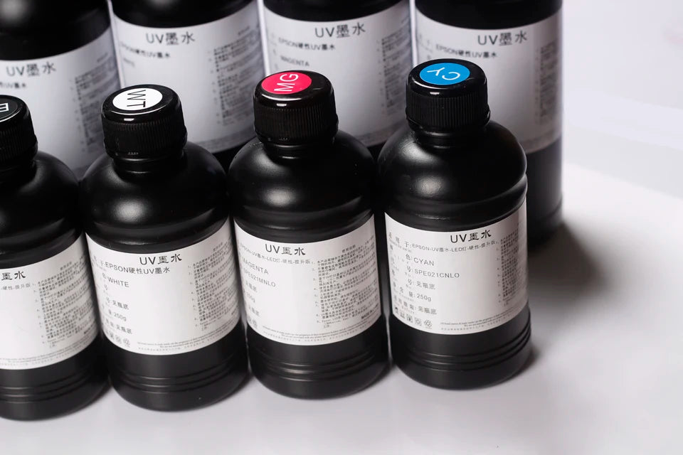 250ml or 500ml UV DTF ink for EPSON R1390 R2000 R1900 T50 L805 L800 L1800 For DX4 DX5 DX6 DX7 TX800 XP600 Printhead Hard uv ink