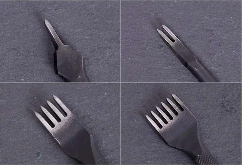 WUTA 1 Piece Diamond Point Black Pricking Iron Leather Chisel Leather Craft Hole Punch Tools Stitching Tools 3/4mm Available