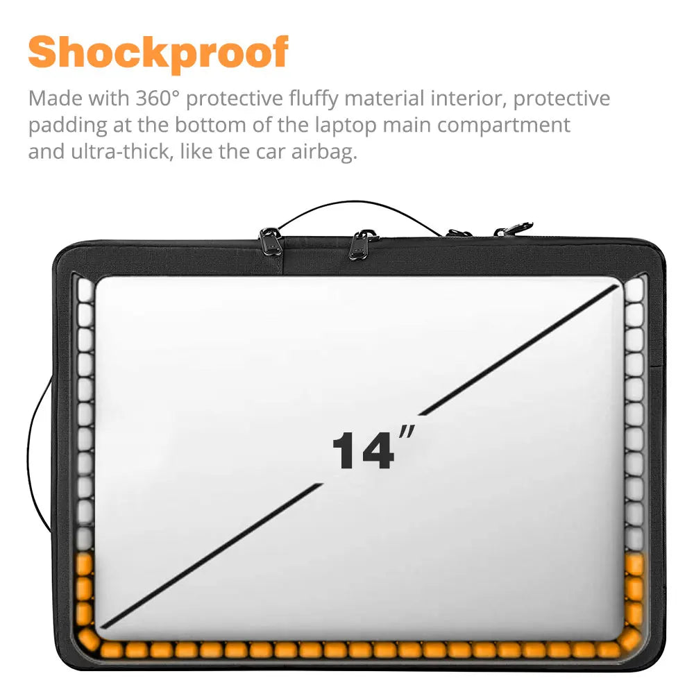 WIWU New Portable Laptop Sleeve 13 14 Double Layer Laptop Bag for MacBook Air 15 Air 13 2025 Case Waterproof Bag for Laptop 15.6