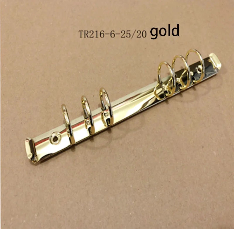 10 Pieces DIY journal notebook mechanical, 6 ring mechanism, A4 B5 A5 A6 A7 binder clip gold silver bronze black
