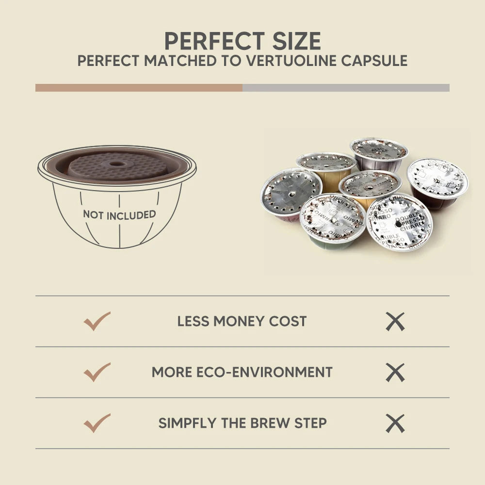 Nespresso Vertuo Reusable Pod lid Refillable Nespresso Pods Reusable silicone cover for Nespresso Vertuoline & Vertuo