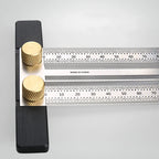 Precision Marking T-Rule, Stainless Steel T Type Hole Ruler Scribing Gauge Marking Measuring Tool Woodwork  200mm/300mm/400mm