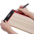 Precision Square 300mm T Speed Measurements Ruler for Measuring and Marking Woodworking Carpenters Framing Carpentry Use
