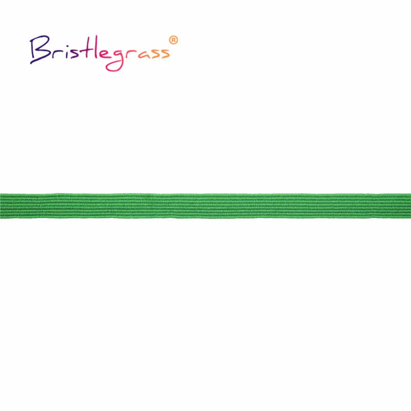 BRISTLEGRASS 2 5 10 Yard Flat Skinny Elastic Cord 1/4" 6mm Latex Rubber Bands Stretch String Notebook Ear Loop Dress Sewing Trim