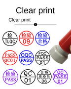 Custom QA QC Teacher Name Ink Stamp Signature Calligraphy Selfing-Inking Personalized Letter Stamp For School Student Child