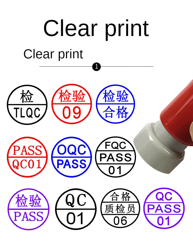 Custom QA QC Teacher Name Ink Stamp Signature Calligraphy Selfing-Inking Personalized Letter Stamp For School Student Child
