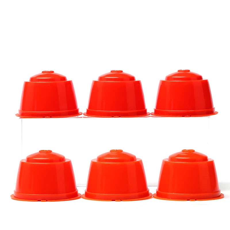 6Pcs Fit  Dolce Gusto Coffee Capsule Reusable Coffee Pod  For Nescafe Dolce Gusto With Spoon Brush Kitchen Accessories