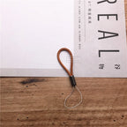 Leacther Lanyard-Vintage Leather Key Chain with Lanyard Mobile Phone Straps Strap Wrist Rope Phone for USB Flash Drives Keys