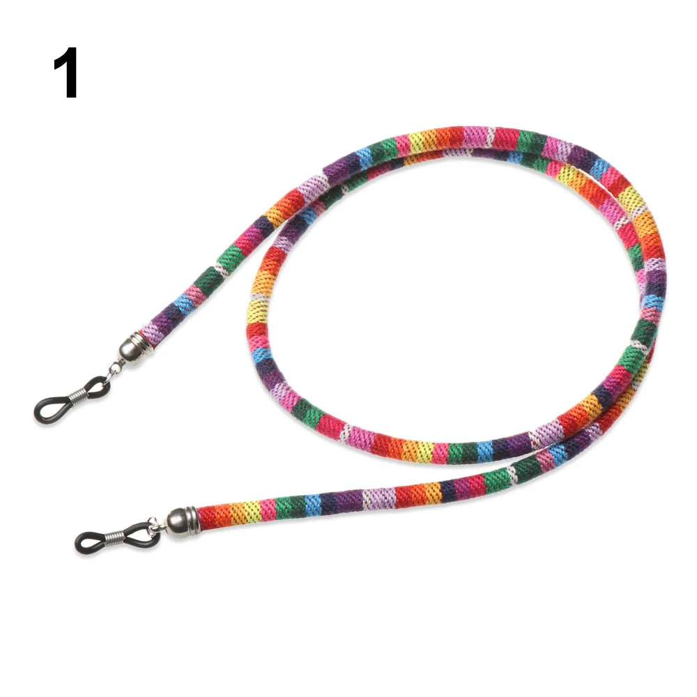 Colorful Acrylic Beads Glasses Chain Reading Glasses Cord Holder Anti-lost Rope Vintage Neck Strap Rope for Eyewear Accessories