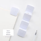 5pcs Candy Mini Square Clips Transparent & Solid Color Page Holder Paper Clip for Memo File Magazine Household A6794