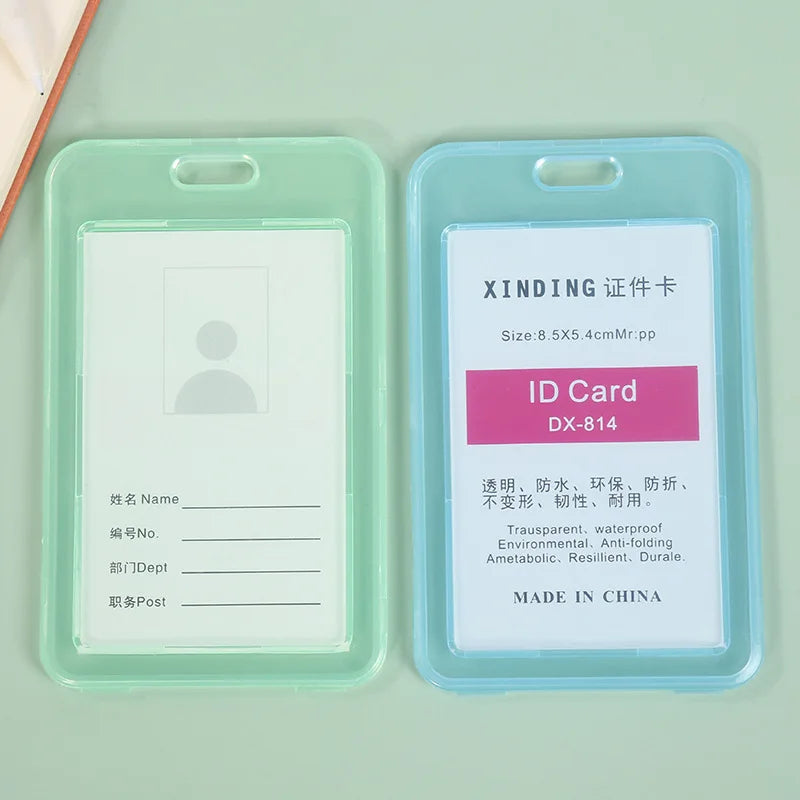 Women Men Card Cover Case Plastic Transparent Business Credit Cards Bank ID Card Sleeve Protect Holder Case for Student