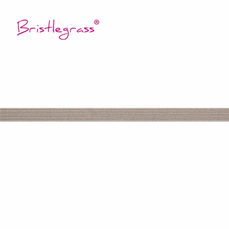 BRISTLEGRASS 2 5 10 Yard 1/4" 6mm Flat Skinny Elastic Cord Glitter Latex Rubber Band Rope Notebook Earloop Dress DIY Sewing Trim