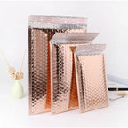 50pcs Rose Gold Poly Bubble Mailer Envelopes Aluminum Foil Padded Envelopes Self Seal Bubble Shipping Mailer Bags