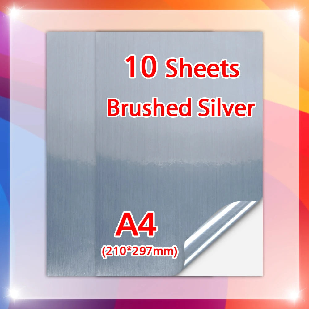 10Sheets Transparent Printable Vinyl Sticker Paper A4 Waterproof Self-Adhesive Copy Paper to DIY Stickers For All Inkjet Printer