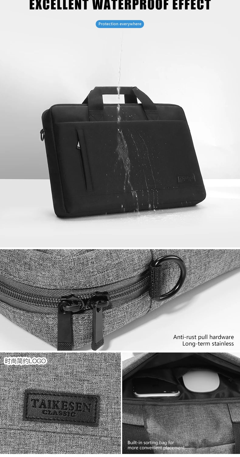 Business Laptop Bag Case Shoulder Tote Bag Notebook Bag Briefcase For 13 15 17 Inch Macbook Air Pro HP Huawei Asus Dell