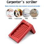 TS-3 Square Hole ruler Woodworking T-type Scribe Mark Measurement Tool Aluminum Alloy Precision Cross-calibration Ruler