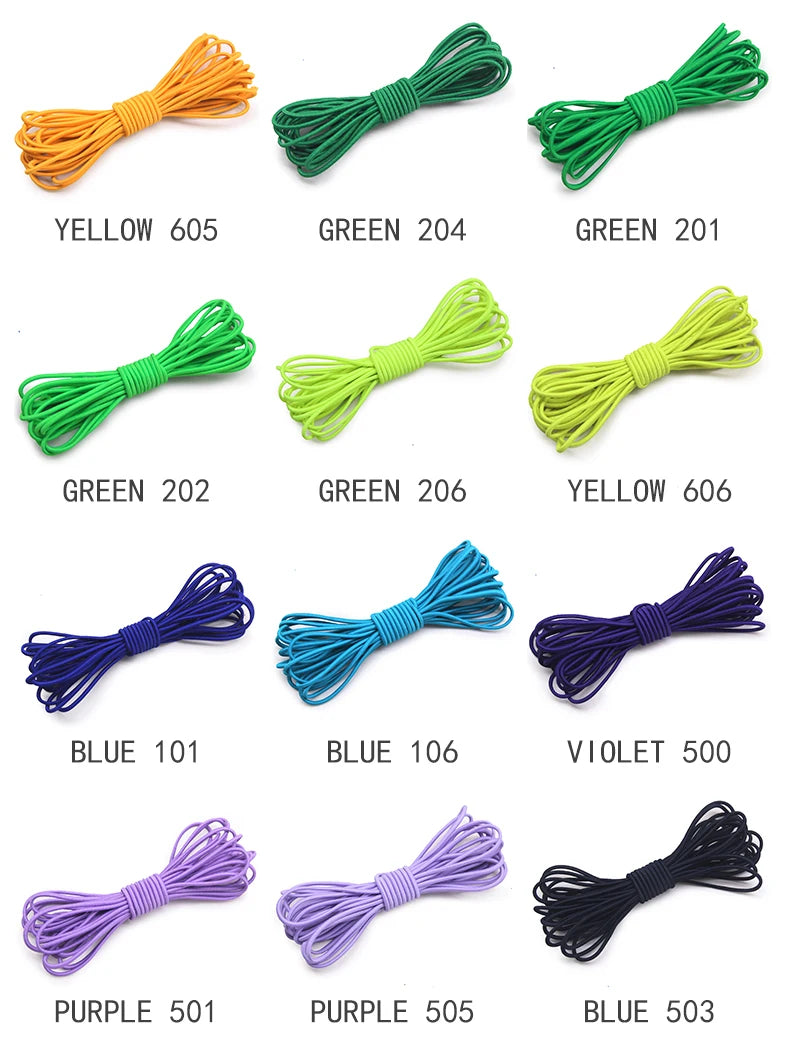 2.5mm Elastic Rope Elastic Band Shock Cord Bungee Rubber Band Stretch Thread for Garment Accessory Craft Handmade DIY