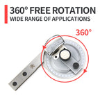 320/360° Universal Angle Ruler Carbon Steel Protractor Angle Measuring Instrument Magnifying Glass Woodworking Measuring Tools