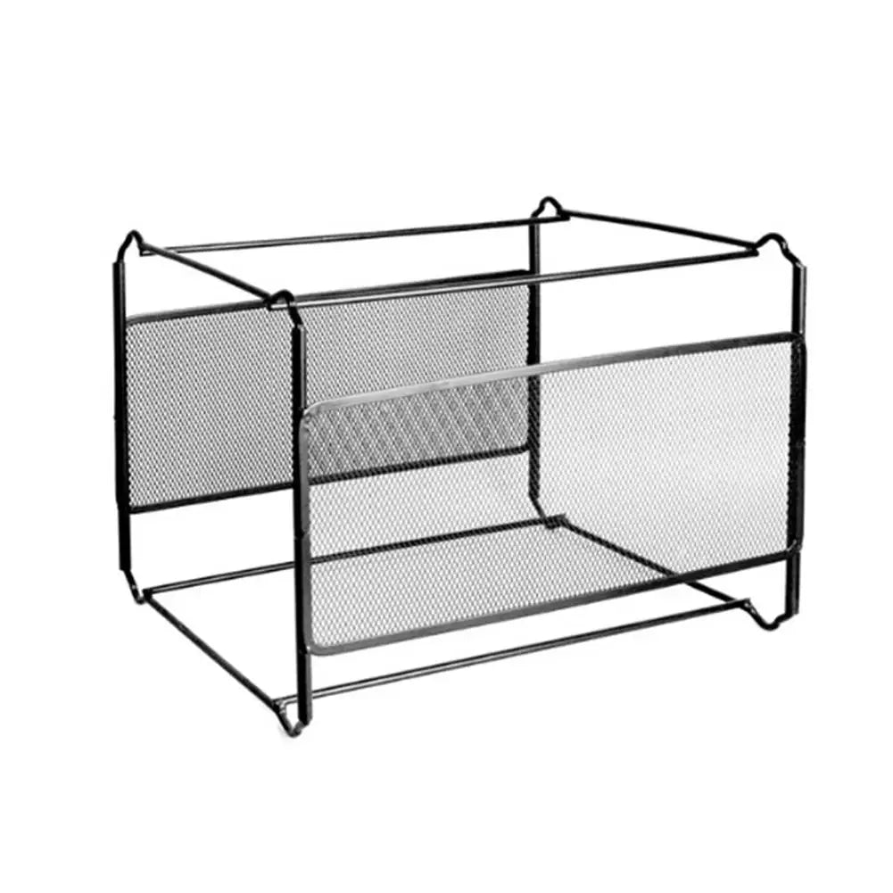 File Folder Box Mesh Metal File Organizer Box Hanging File Foldable Holder Storage Box for Office Home A4 Letter Size #SW