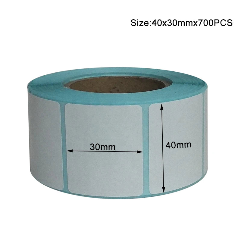 20x10mm Shipping Labels- 700 barcode sticker Per Roll Strongest & THICKEST - Thermal Postage BPA Free, Supermarket Blank Sticker