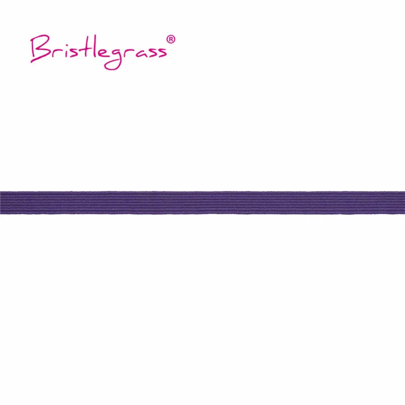 BRISTLEGRASS 2 5 10 Yard 1/4" 6mm Flat Skinny Elastic Cord Glitter Latex Rubber Band Rope Notebook Earloop Dress DIY Sewing Trim