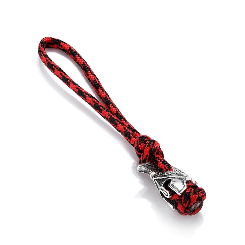 Supretu Men Vikings Lanyard Keychain Spartan Warrior Accessories Woven Rope Knife Car Keyring Handmade Bag Pendant Jewelery Gift