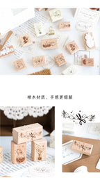 Yoofun Star River Wood Stamps Standard Rubber Kawaii Stamp Seal For DIY Scrapbooking Journal Card Making Decoroation Crafts