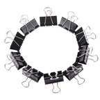 10pcs/lot Black Metal Binder Clips 19mm/ 25mm/ 32mm Notes Letter Paper Clip Office Supplies Binding Securing