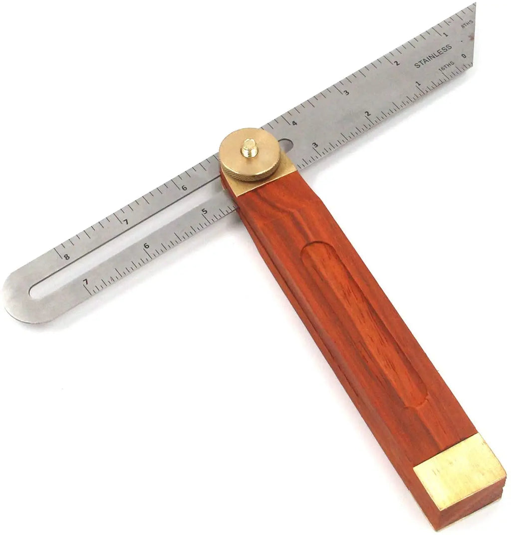 Angle Rulers Gauges Tri Square Sliding T-Bevel with Wooden Handle Level Measuring Tool Wooden Marking Gauge Protractor