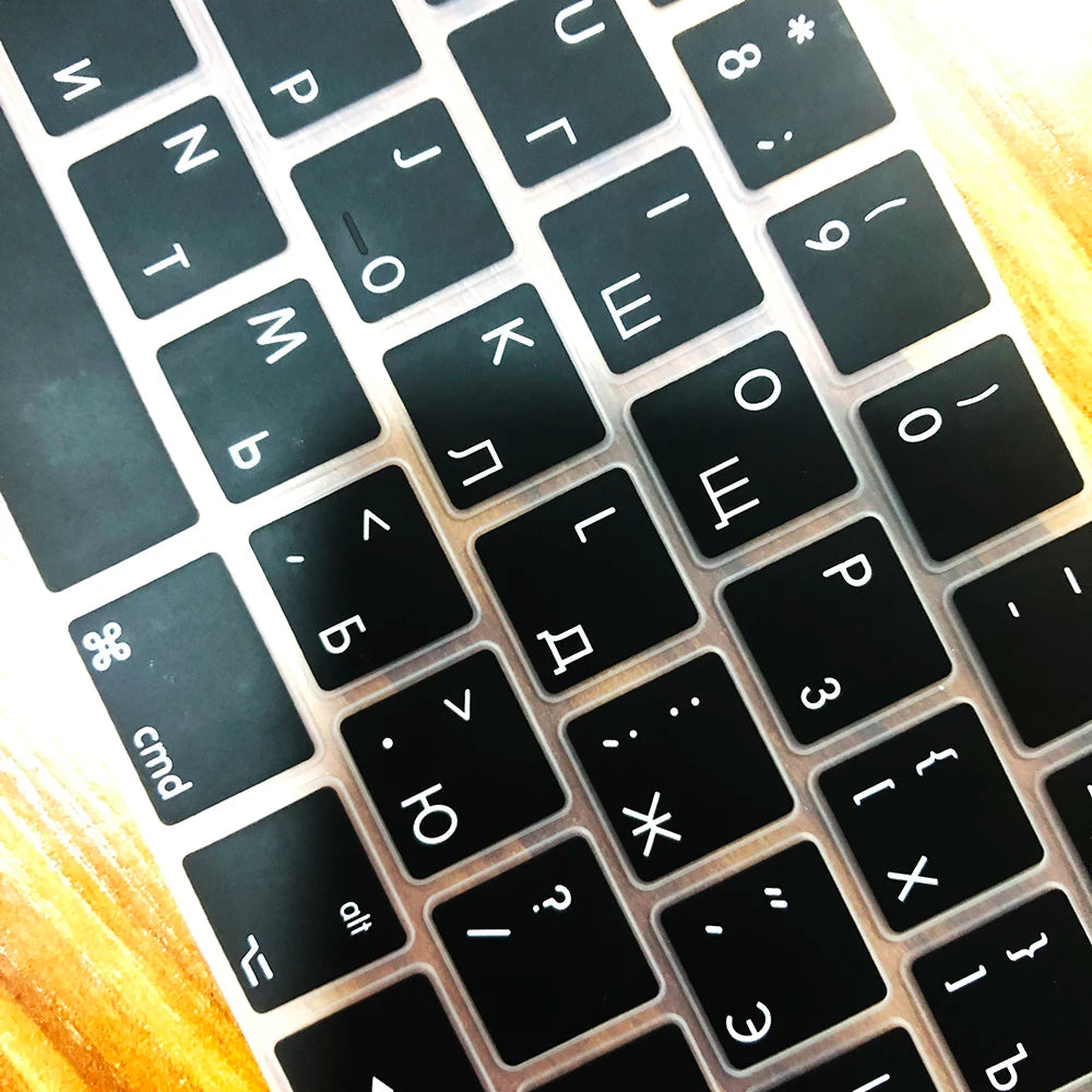Russian Silicone Keyboard Cover Protector for Macbook Air13/12/15/16Pro Touchbar A2992/A3113/A2941/A1990/A3114/A2289A2337/A2141