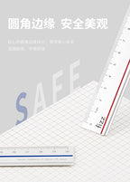 Youpin 4 in 1 Fizz Metal Ruler Stationery Set Aluminum Alloy Multifunctional Combination Ruler Ruler Triangle Protractor Drawing