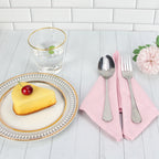 Set of 12 PCS 40x40cm Cotton Linen Blended Cloth Napkins Placemats Soft Dining Table Tea Towels For Home & Events Use