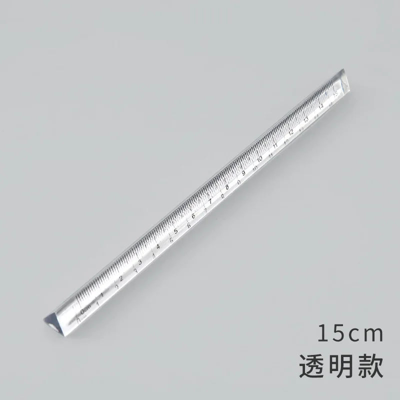Transparent Triangle Ruler 15 Cm Kawaii Accessories Stationery School Supplies Student Rulers