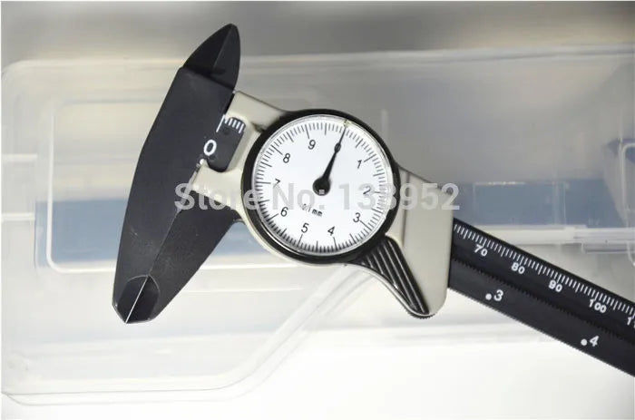 0-150MM 6inch Pure Plastic Vernier Caliper with Dial Plastic Dial Caliper Gauge Digital Caliper Micrometer Thickness Gauge