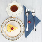 Set of 12 PCS 40x40cm Cotton Linen Blended Cloth Napkins Placemats Soft Dining Table Tea Towels For Home & Events Use