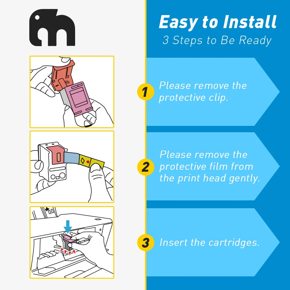 Morepage 664XL Ink cartridge Replacement For HP 664 HP664 XL Deskjet 1115 2135 3635 2138 3636 3638 4535 4536 4538 4675 Printer