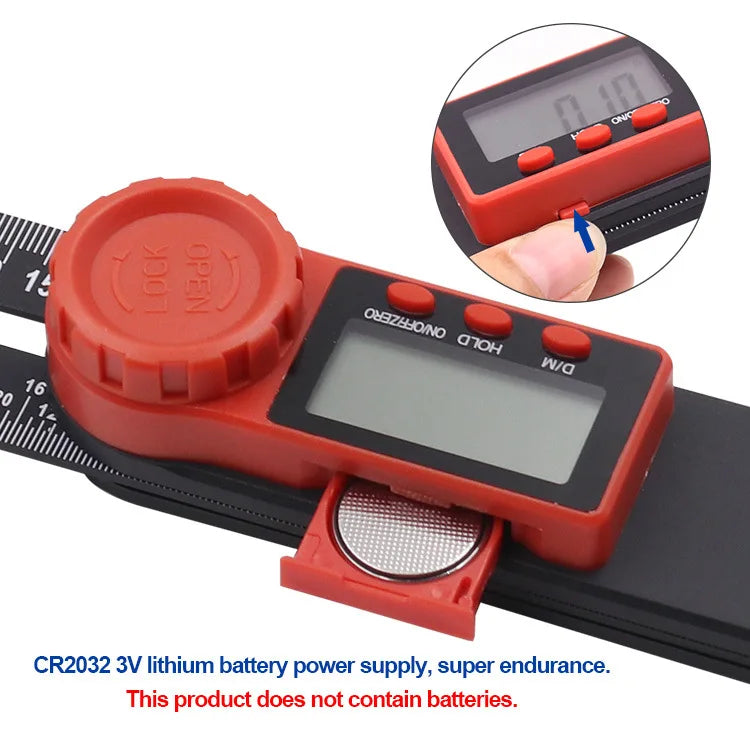 Digital Angle Rulers Gauges Tri Square Sliding T-Bevel Square Level Measuring Tool Wooden Marking Gauge Protractor