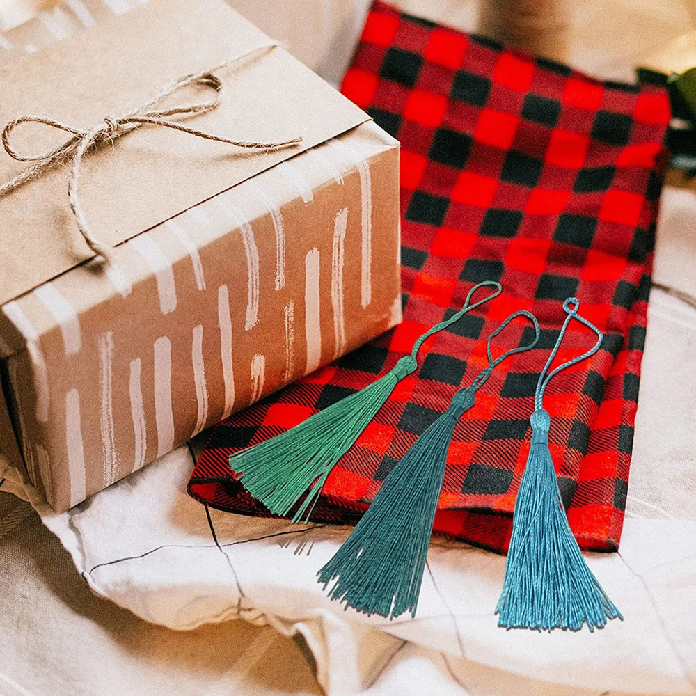 100pcs/lot 13cm Tassel Silk Fringe Silky Floss Bookmark Tassels Mini Tassels For DIY Craft Jewelry Making Souvenir Bookmarks