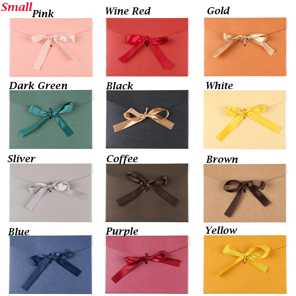 Beautiful Classic Retro Multicolor tie Pearl paper envelopes on Kraft for wedding invitation gift envelope  Greeting Card Bag