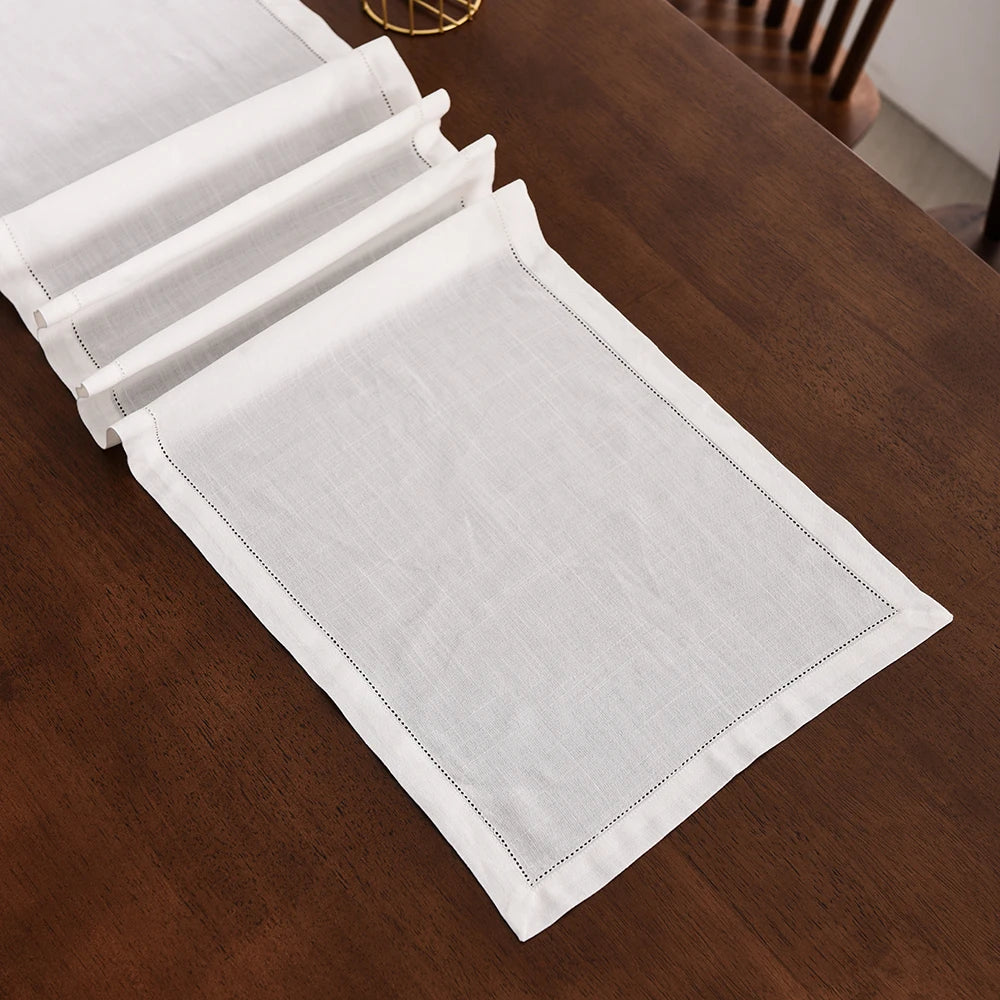 12pcs Table Napkins Wedding Party Dinner Table White Cloth Napkin Restaurant Home Napkins Cotton Linen Handkerchie 4 Size