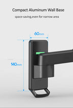 NB F150 F15T 3-12kg 100x100 Gas Spring Dual Arm Laptop Wall Mounted Bracket 13'-27' Notebook Holder Stand Aluminum Retractable