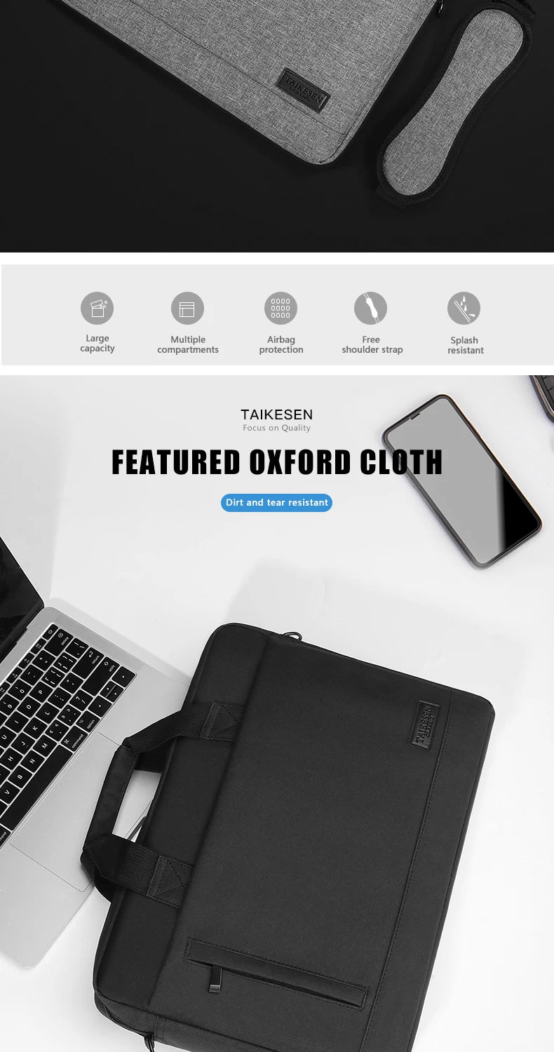 Business Laptop Bag Case Shoulder Tote Bag Notebook Bag Briefcase For 13 15 17 Inch Macbook Air Pro HP Huawei Asus Dell